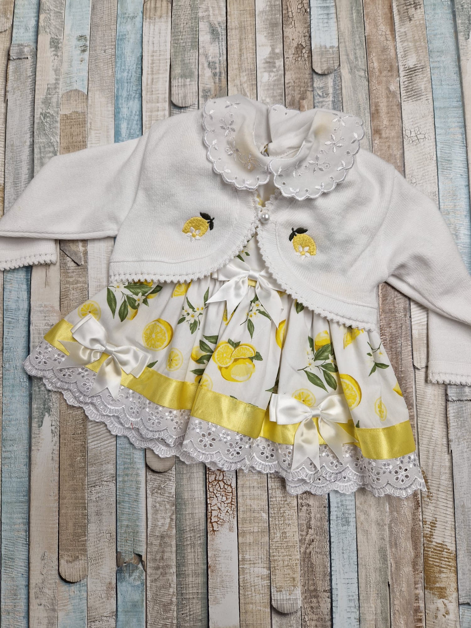 Baby Girls Lemon Short Sleeved Dress
