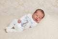 Baby Boy Personalised White Printed Blue Rabbit Babygro