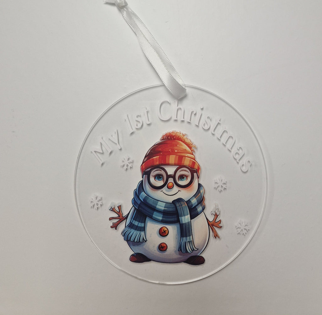 Baby's 1st Christmas Snowman Disc Gift