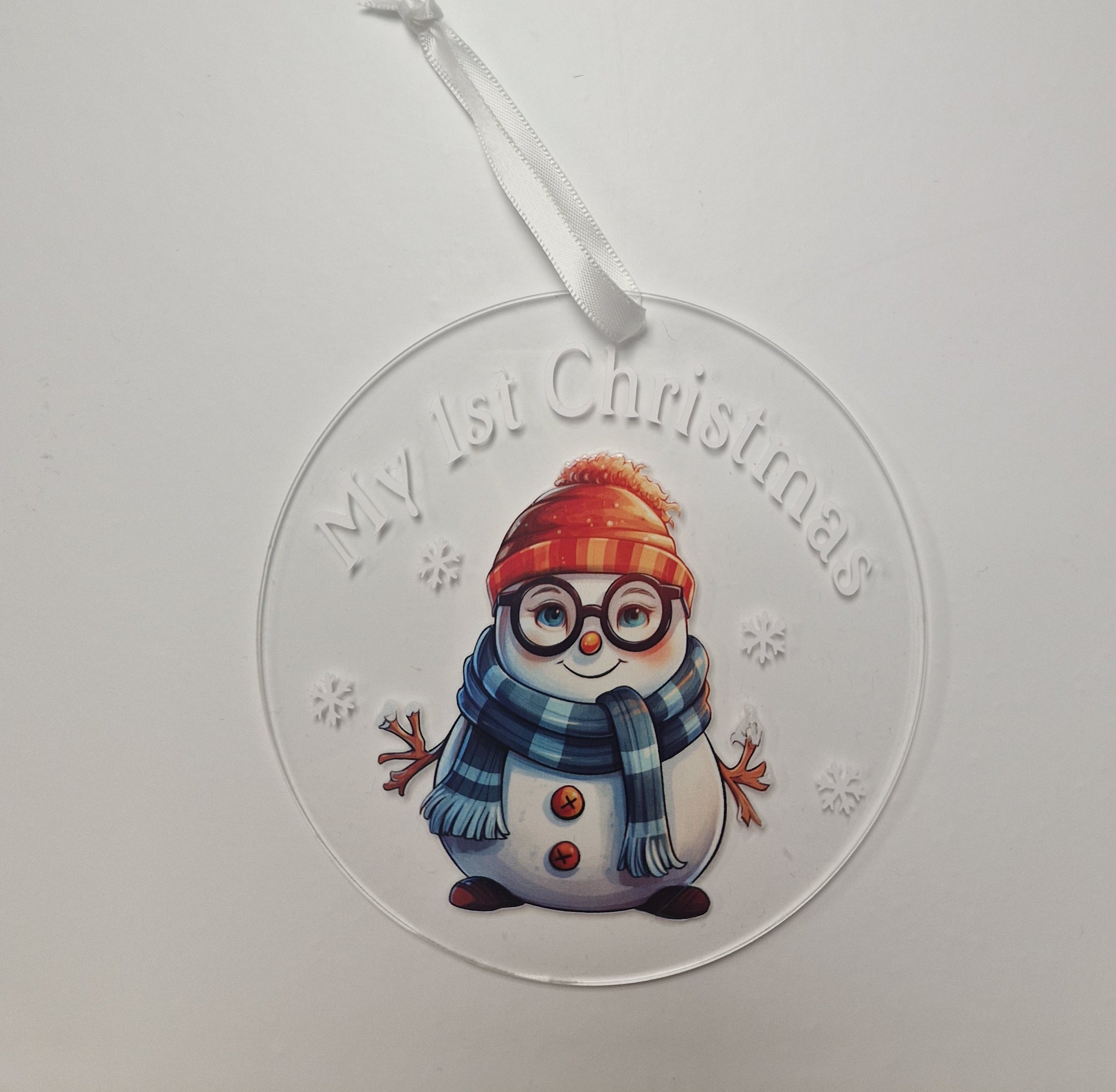 Baby's 1st Christmas Snowman Disc Gift