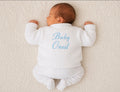 Unisex Baby White Personalised Baby And Name V Neck Cardigan