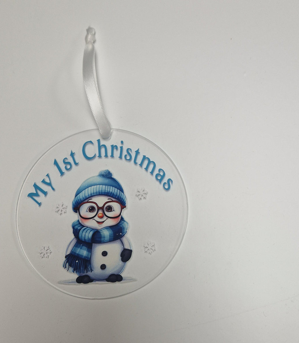 Baby's 1st Christmas Snowman Disc Gift